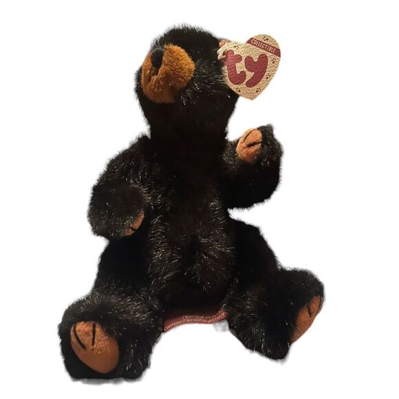 TY Beanie Baby Ivan Jointed Black Bear 1993 The Attic Treasures Collection - Picture 1 of 16